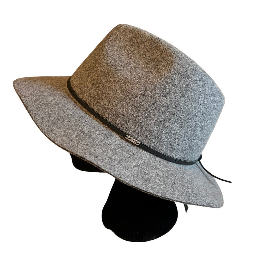 Brixton Revolve Ladies wool felt Fedora Cowgirl Hat Charcoal Gray